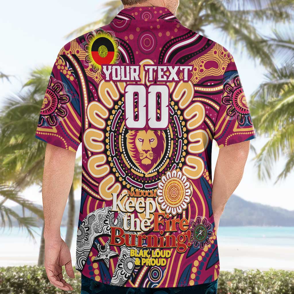 Custom Brisbane Lions NAIDOC Week 2024 Hawaiian Shirt Mascot Football