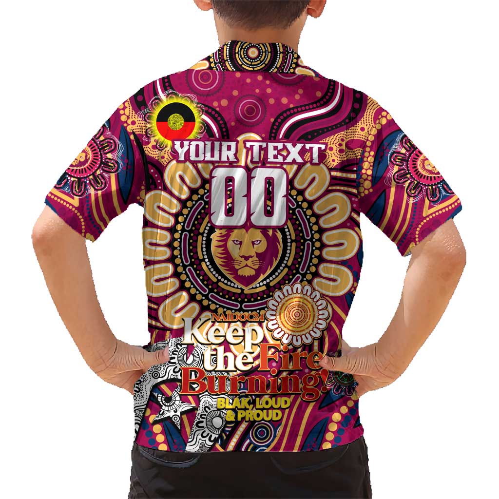 Custom Brisbane Lions NAIDOC Week 2024 Hawaiian Shirt Mascot Football