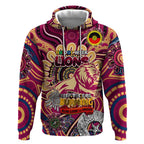 Custom Brisbane Lions NAIDOC Week 2024 Hoodie Mascot Football