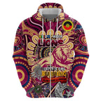 Custom Brisbane Lions NAIDOC Week 2024 Hoodie Mascot Football
