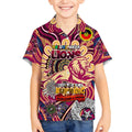 Custom Brisbane Lions NAIDOC Week 2024 Kid Hawaiian Shirt Mascot Football