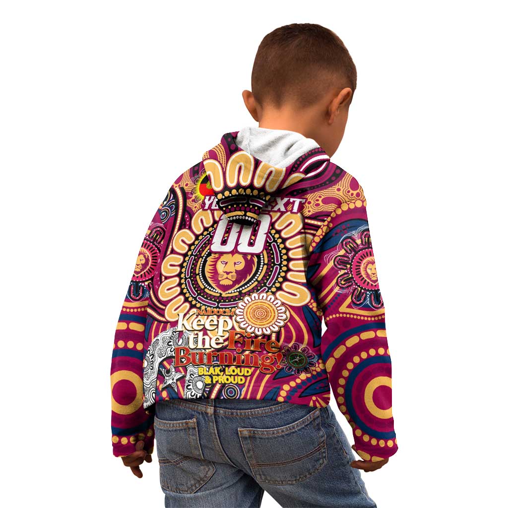 Custom Brisbane Lions NAIDOC Week 2024 Kid Hoodie Mascot Football