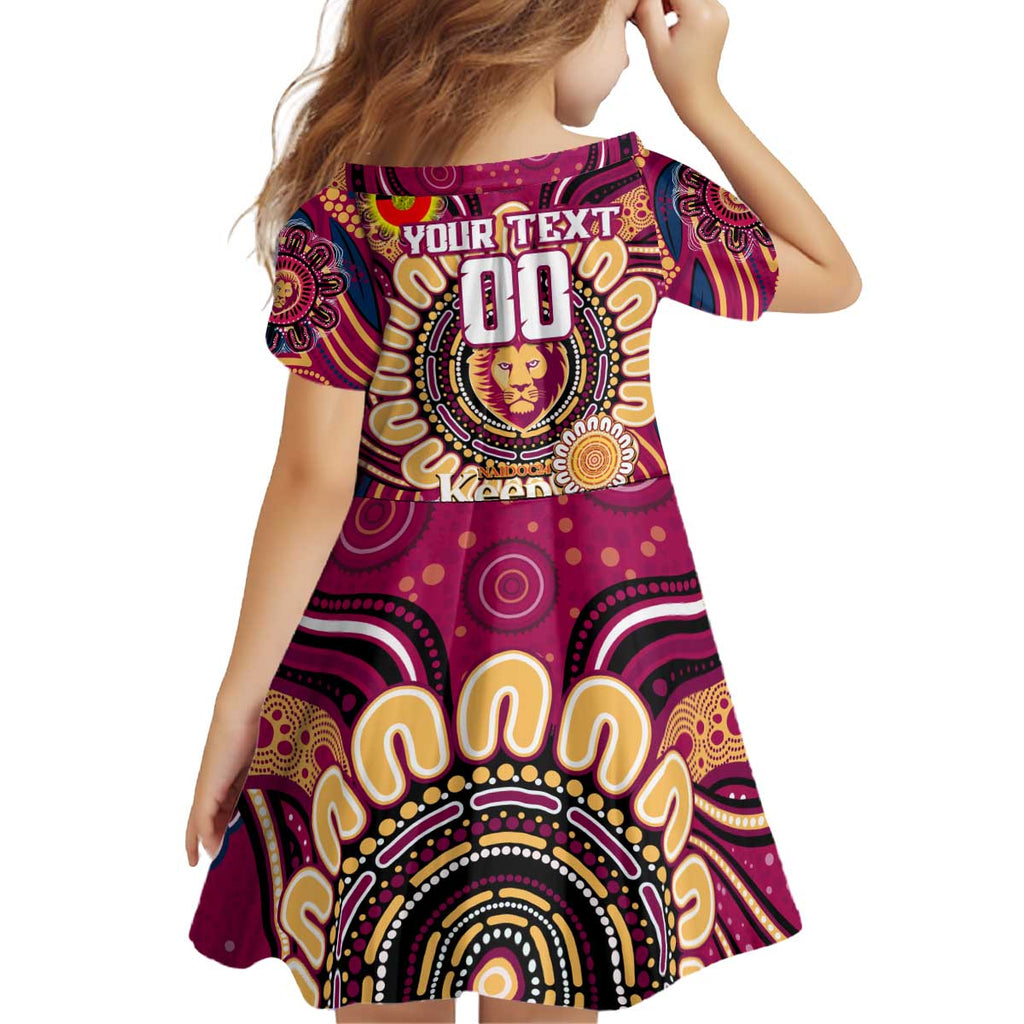 Custom Brisbane Lions NAIDOC Week 2024 Kid Short Sleeve Dress Mascot Football