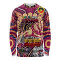 Custom Brisbane Lions NAIDOC Week 2024 Long Sleeve Shirt Mascot Football