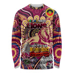 Custom Brisbane Lions NAIDOC Week 2024 Long Sleeve Shirt Mascot Football