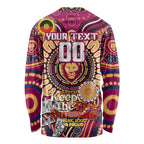 Custom Brisbane Lions NAIDOC Week 2024 Long Sleeve Shirt Mascot Football