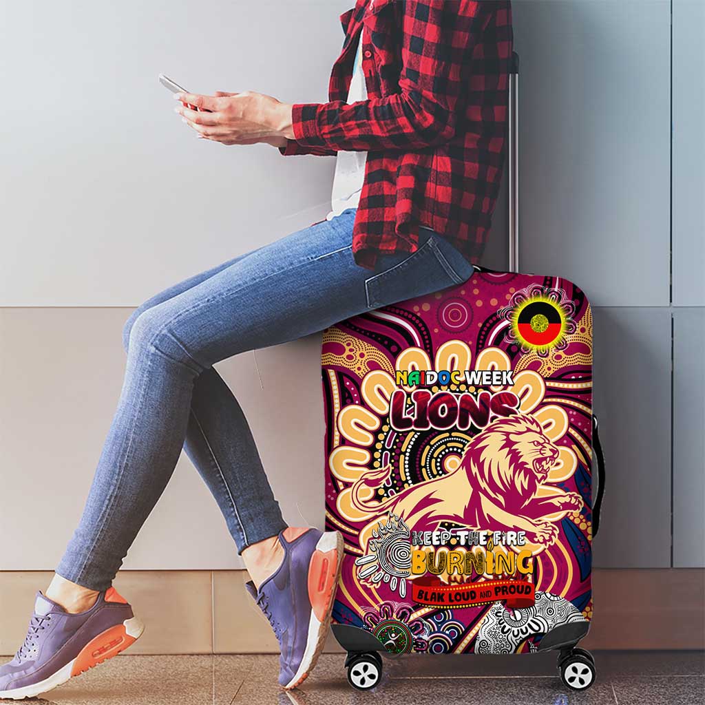 Brisbane Lions NAIDOC Week 2024 Luggage Cover Mascot Football