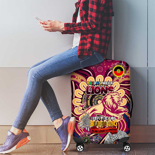 Brisbane Lions NAIDOC Week 2024 Luggage Cover Mascot Football