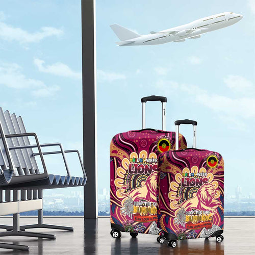 Brisbane Lions NAIDOC Week 2024 Luggage Cover Mascot Football