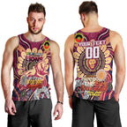 Custom Brisbane Lions NAIDOC Week 2024 Men Tank Top Mascot Football