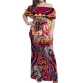 Custom Brisbane Lions NAIDOC Week 2024 Off Shoulder Maxi Dress Mascot Football