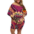 Custom Brisbane Lions NAIDOC Week 2024 Off Shoulder Short Dress Mascot Football
