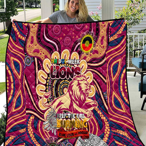 Brisbane Lions NAIDOC Week 2024 Quilt Mascot Football