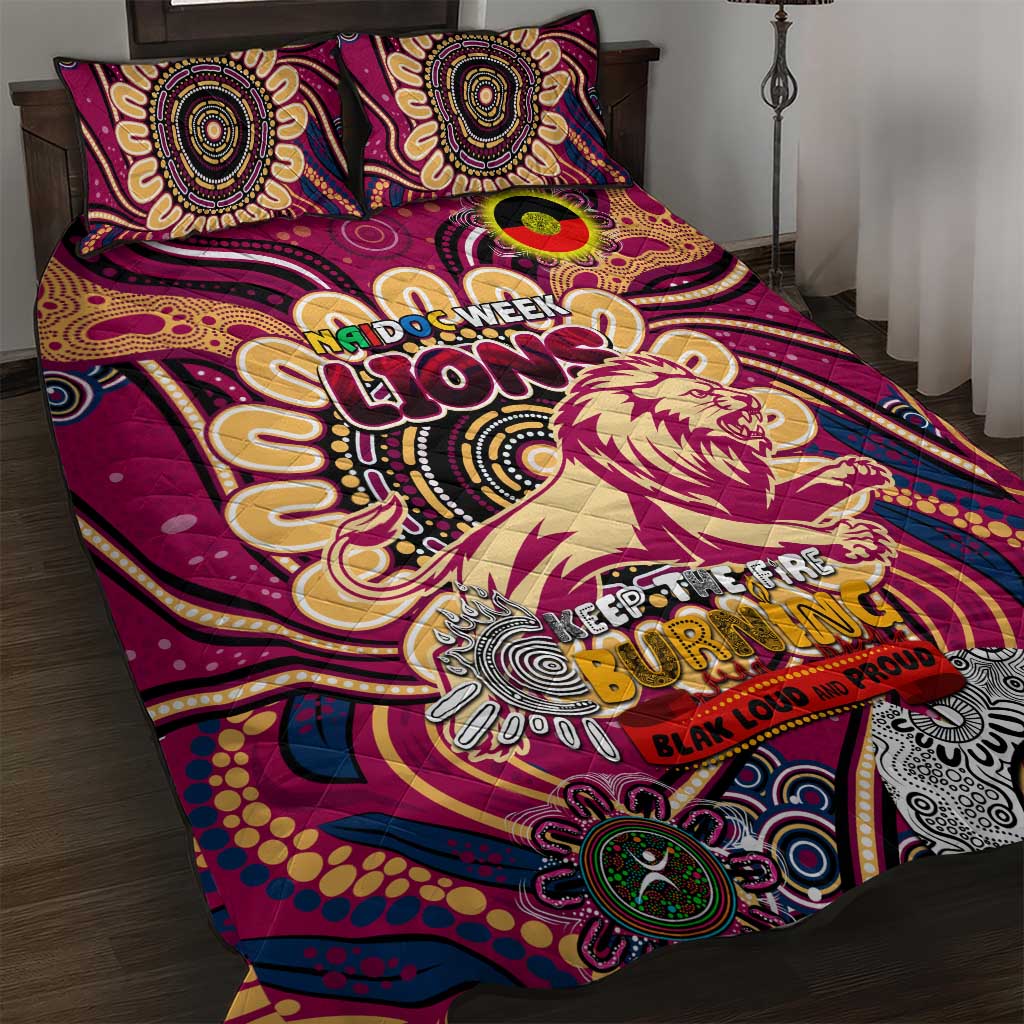 Brisbane Lions NAIDOC Week 2024 Quilt Bed Set Mascot Football