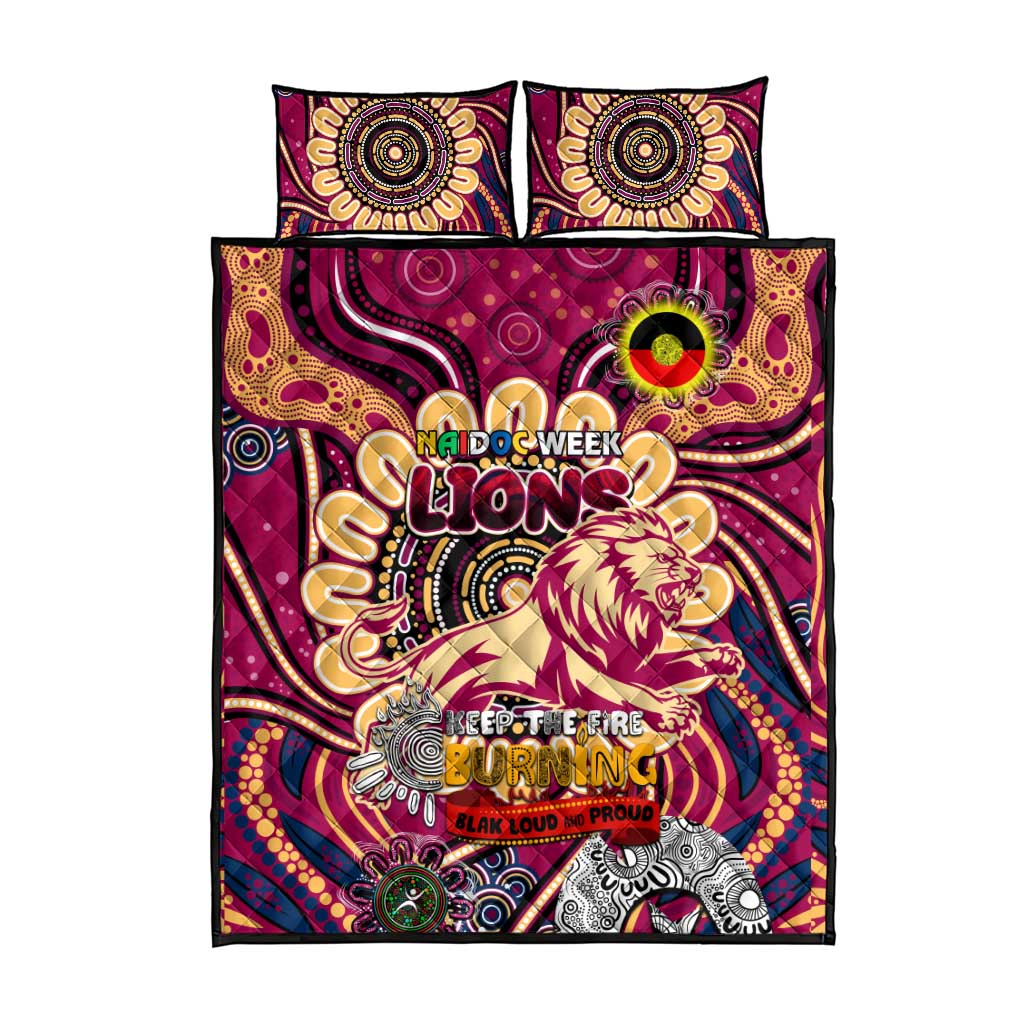 Brisbane Lions NAIDOC Week 2024 Quilt Bed Set Mascot Football
