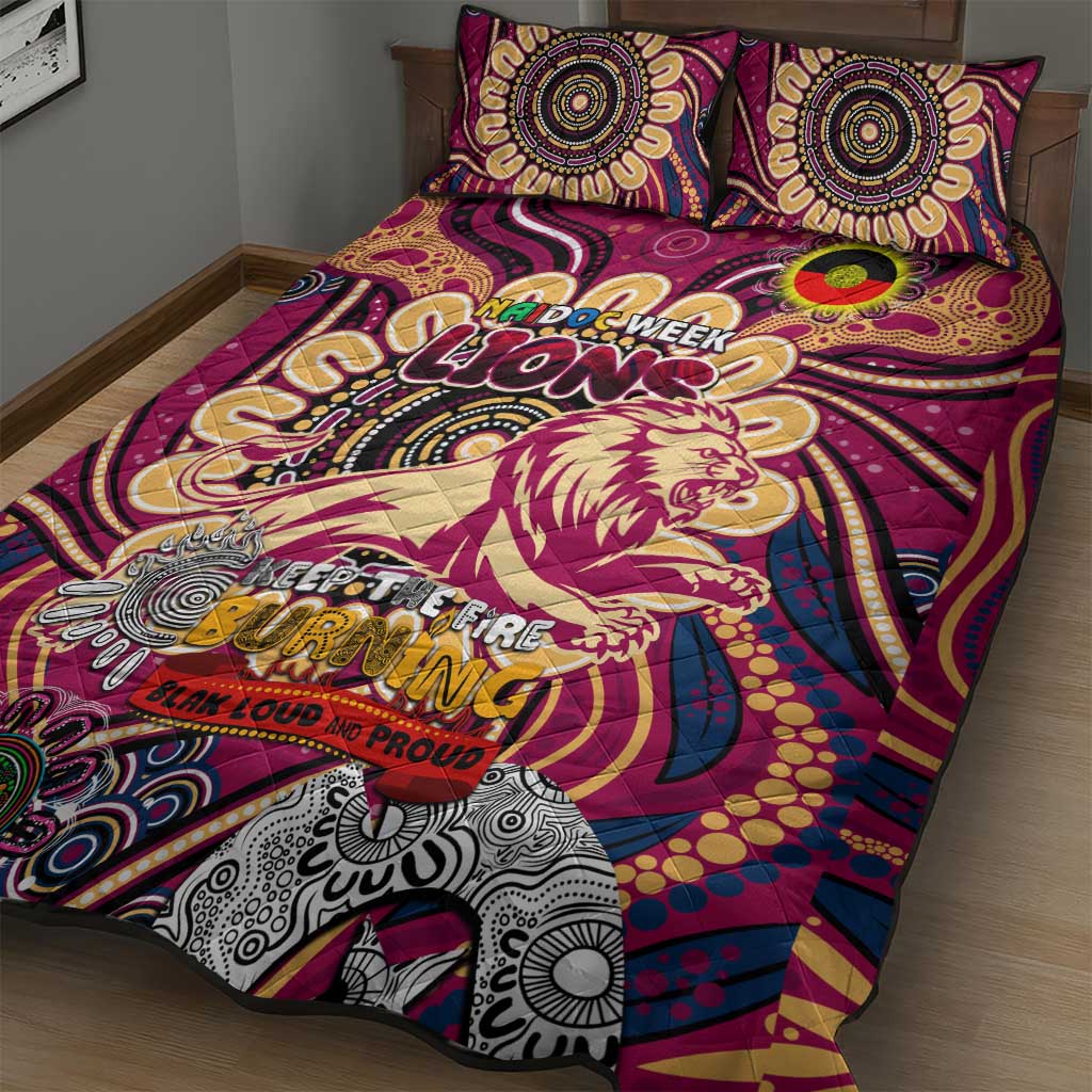 Brisbane Lions NAIDOC Week 2024 Quilt Bed Set Mascot Football