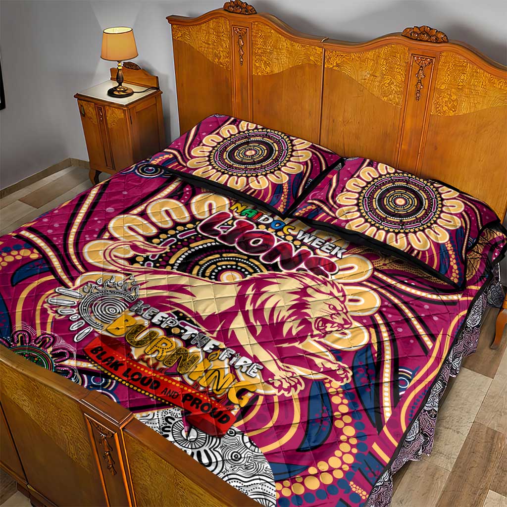 Brisbane Lions NAIDOC Week 2024 Quilt Bed Set Mascot Football