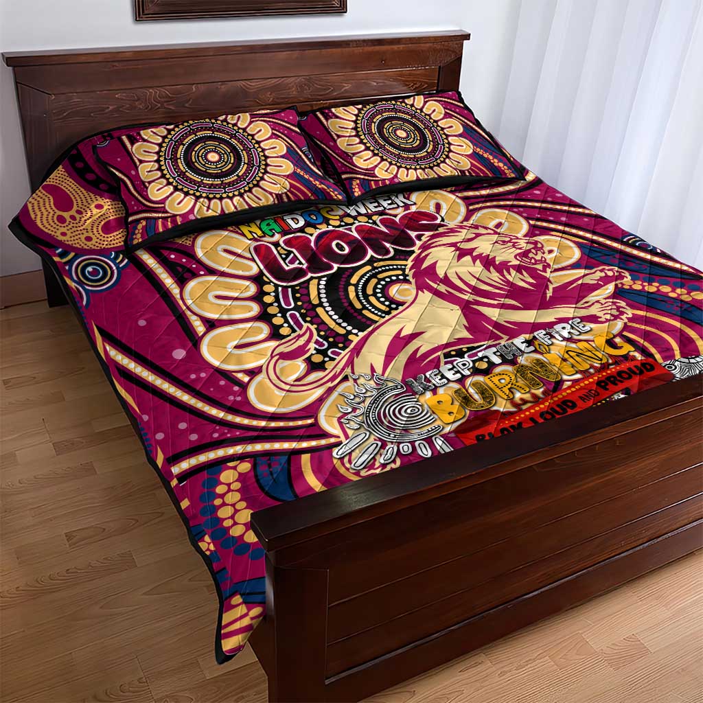 Brisbane Lions NAIDOC Week 2024 Quilt Bed Set Mascot Football