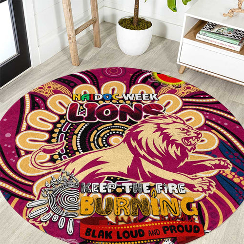 Brisbane Lions NAIDOC Week 2024 Round Carpet Mascot Football