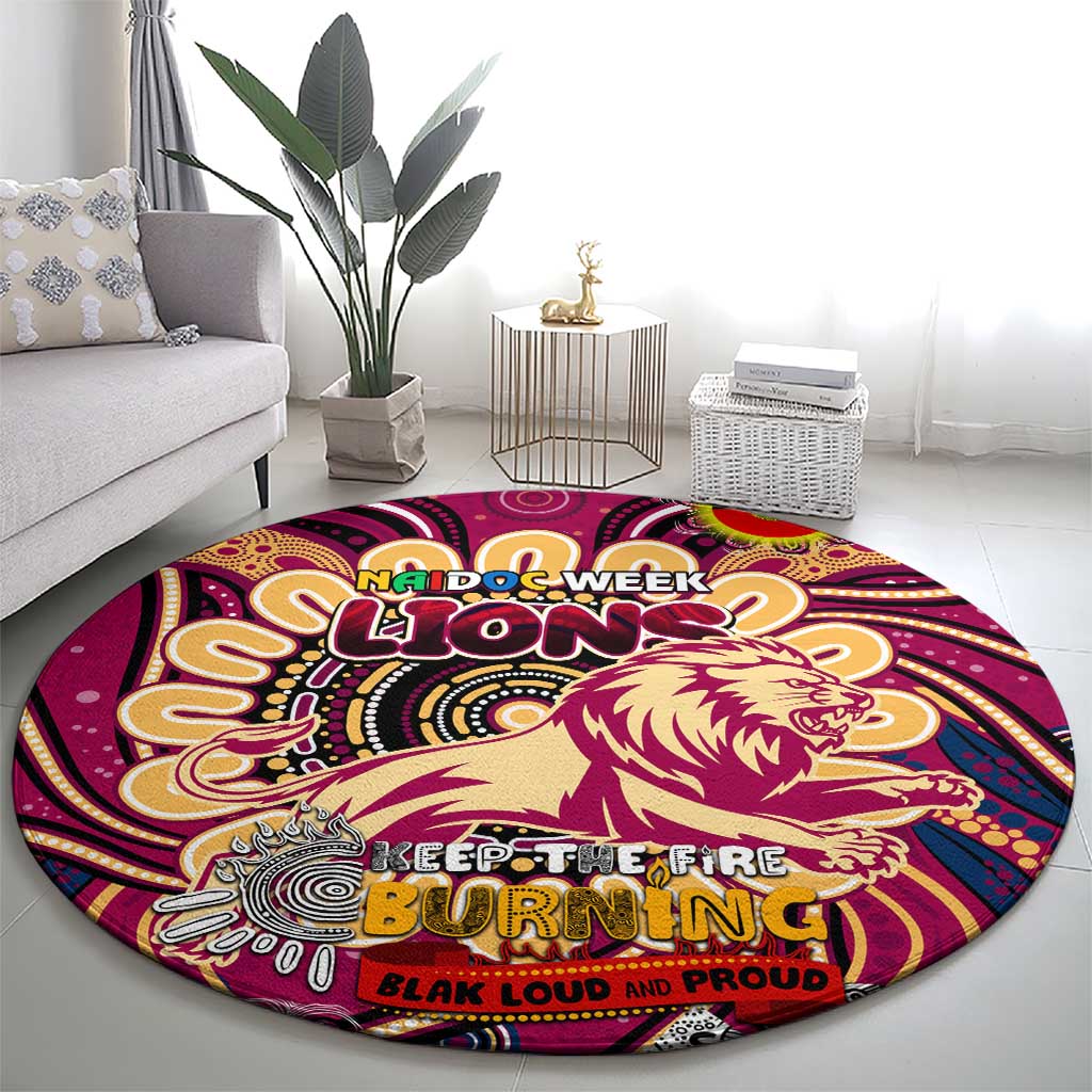 Brisbane Lions NAIDOC Week 2024 Round Carpet Mascot Football