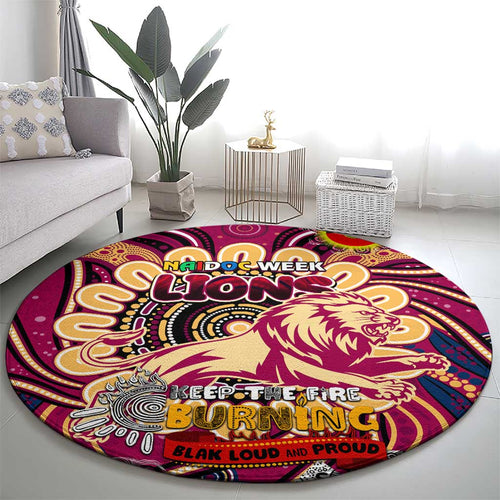 Brisbane Lions NAIDOC Week 2024 Round Carpet Mascot Football