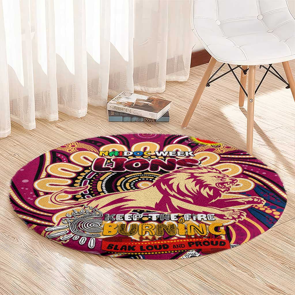 Brisbane Lions NAIDOC Week 2024 Round Carpet Mascot Football