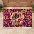 Brisbane Lions NAIDOC Week 2024 Rubber Doormat Mascot Football