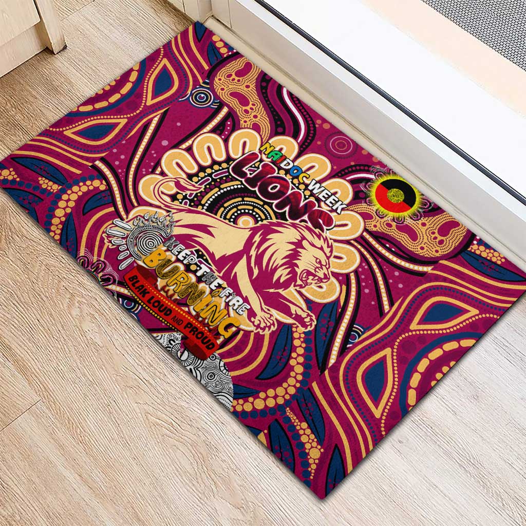 Brisbane Lions NAIDOC Week 2024 Rubber Doormat Mascot Football