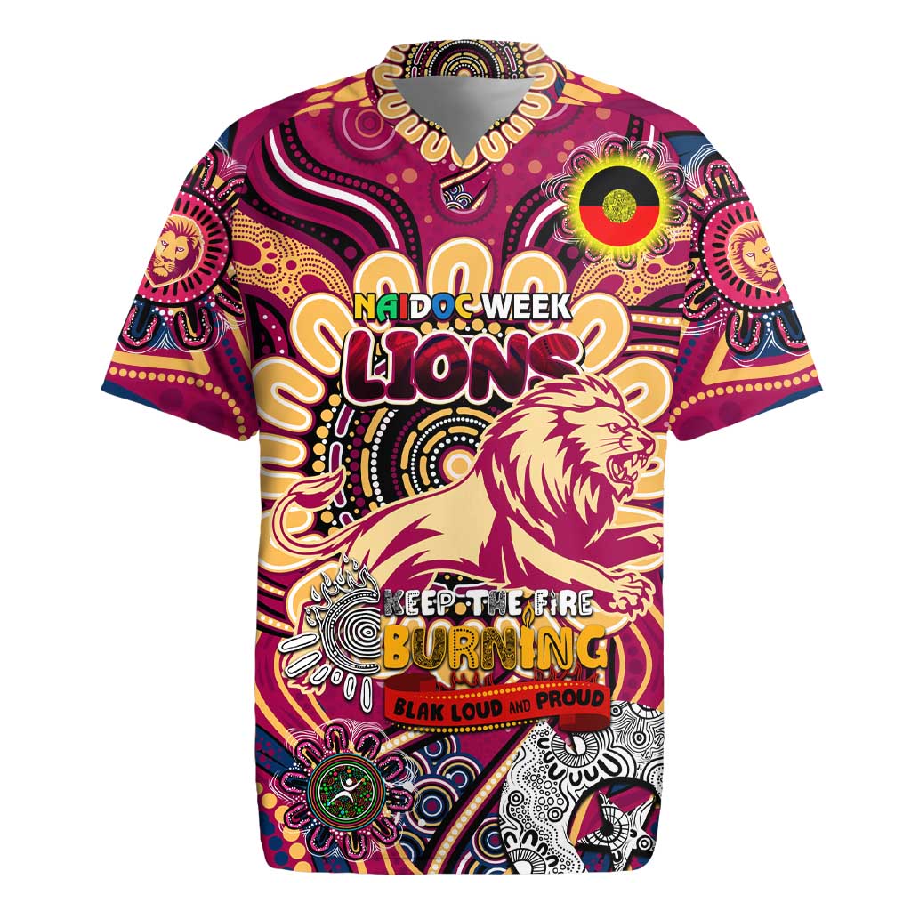 Custom Brisbane Lions NAIDOC Week 2024 Rugby Jersey Mascot Football