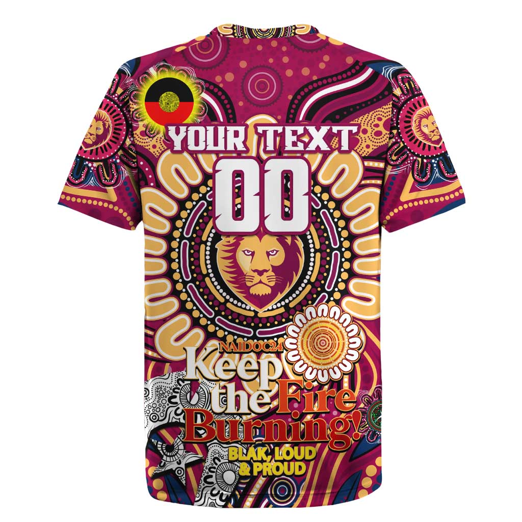 Custom Brisbane Lions NAIDOC Week 2024 Rugby Jersey Mascot Football