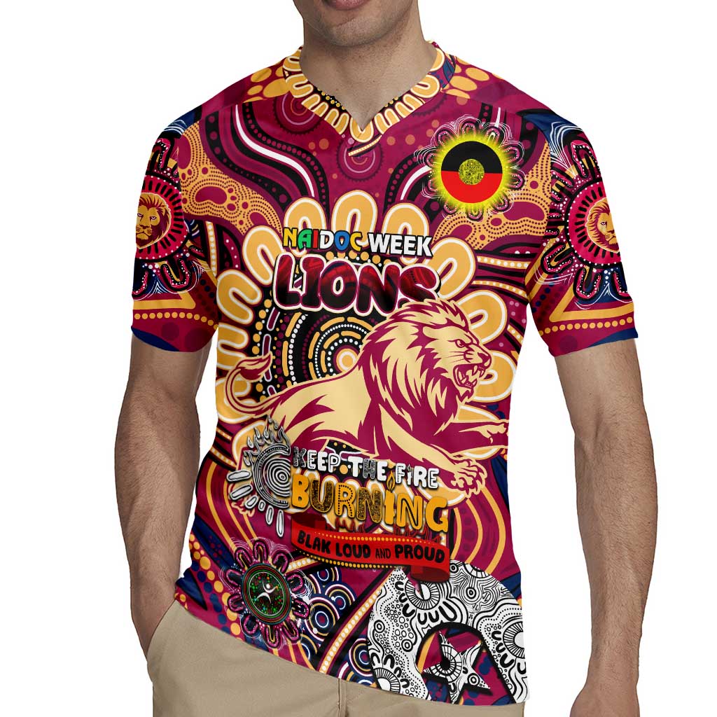 Custom Brisbane Lions NAIDOC Week 2024 Rugby Jersey Mascot Football