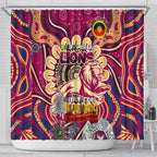 Brisbane Lions NAIDOC Week 2024 Shower Curtain Mascot Football