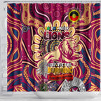 Brisbane Lions NAIDOC Week 2024 Shower Curtain Mascot Football