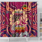 Brisbane Lions NAIDOC Week 2024 Shower Curtain Mascot Football