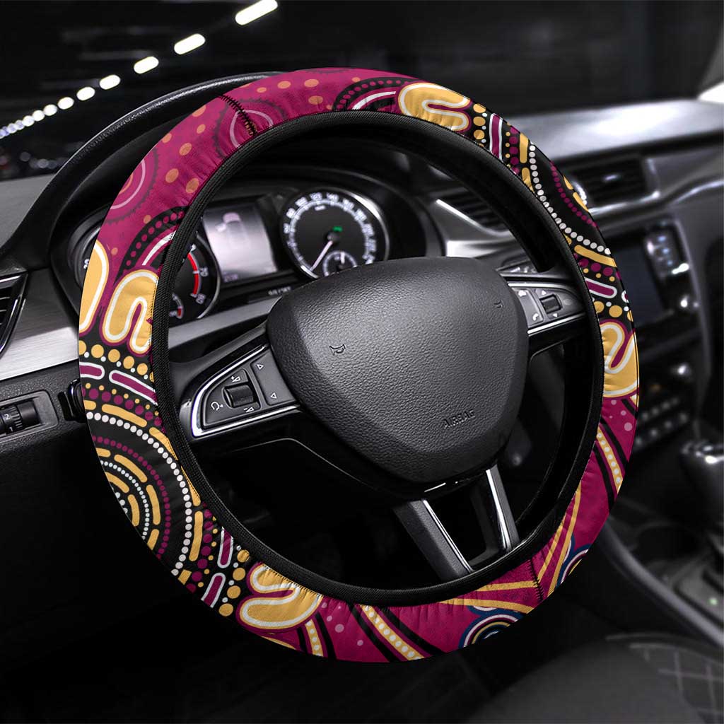 Brisbane Lions NAIDOC Week 2024 Steering Wheel Cover Mascot Football