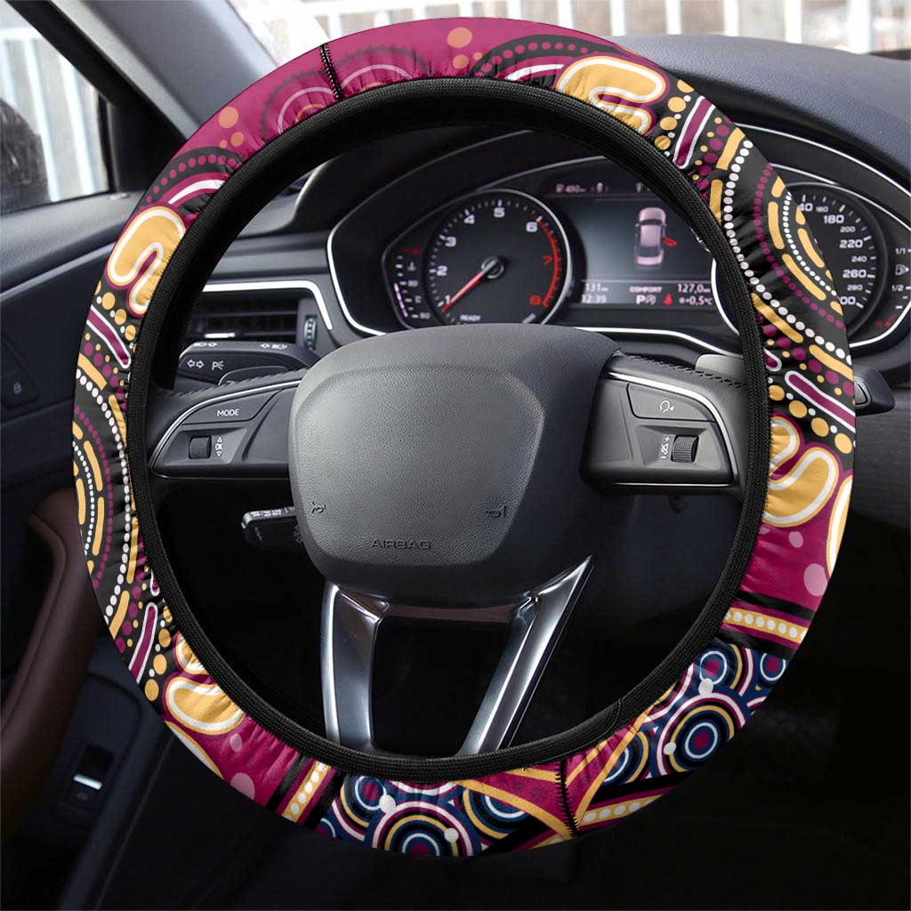 Brisbane Lions NAIDOC Week 2024 Steering Wheel Cover Mascot Football