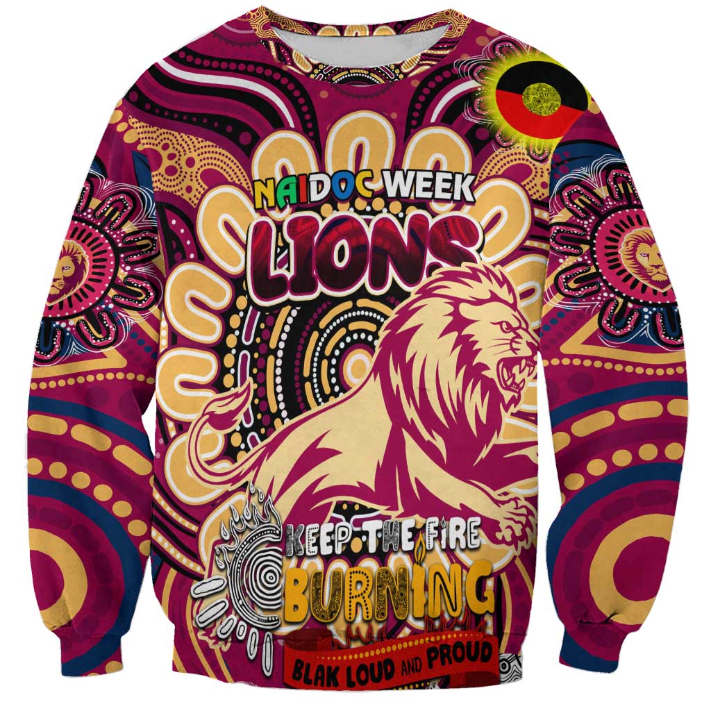 Custom Brisbane Lions NAIDOC Week 2024 Sweatshirt Mascot Football