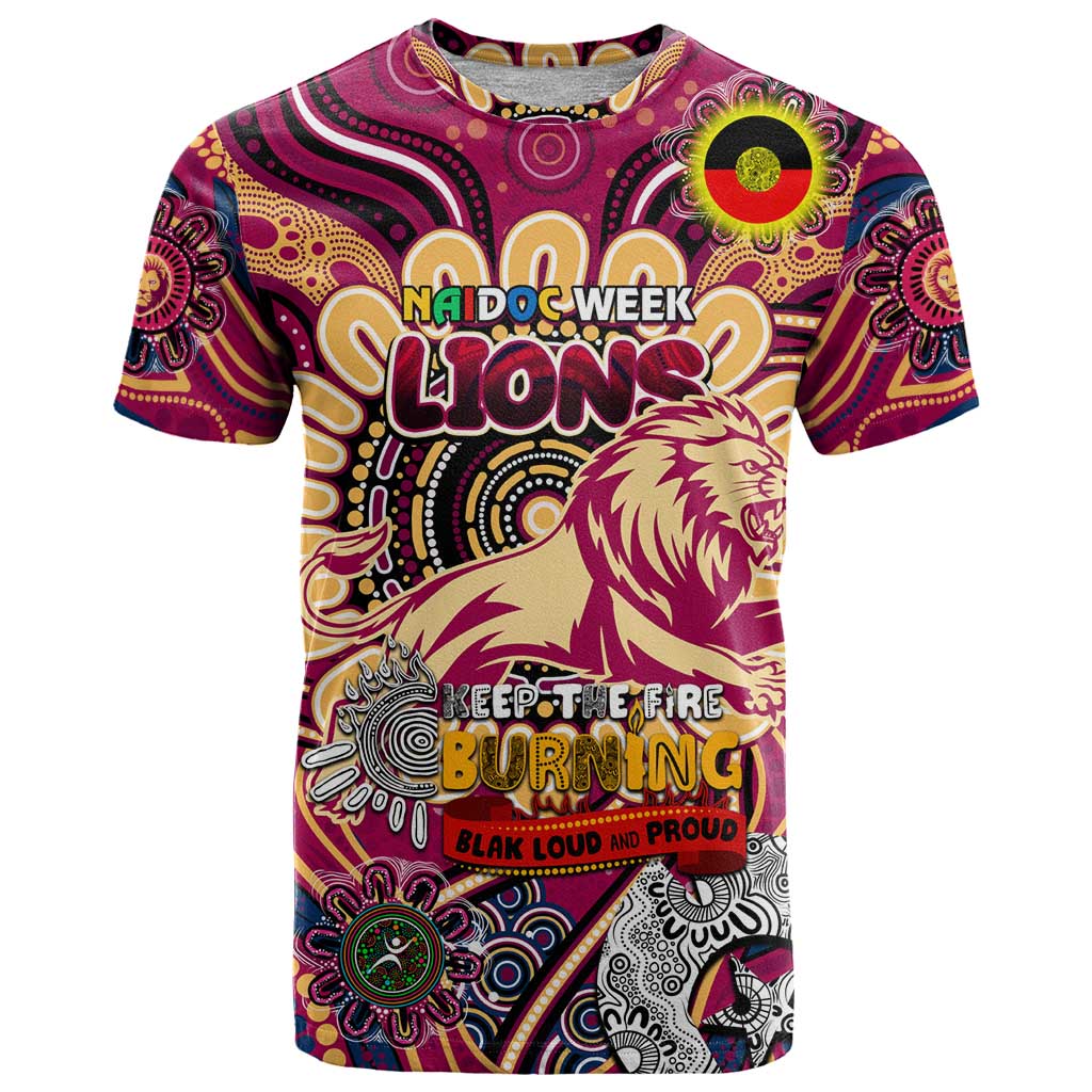 Custom Brisbane Lions NAIDOC Week 2024 T Shirt Mascot Football