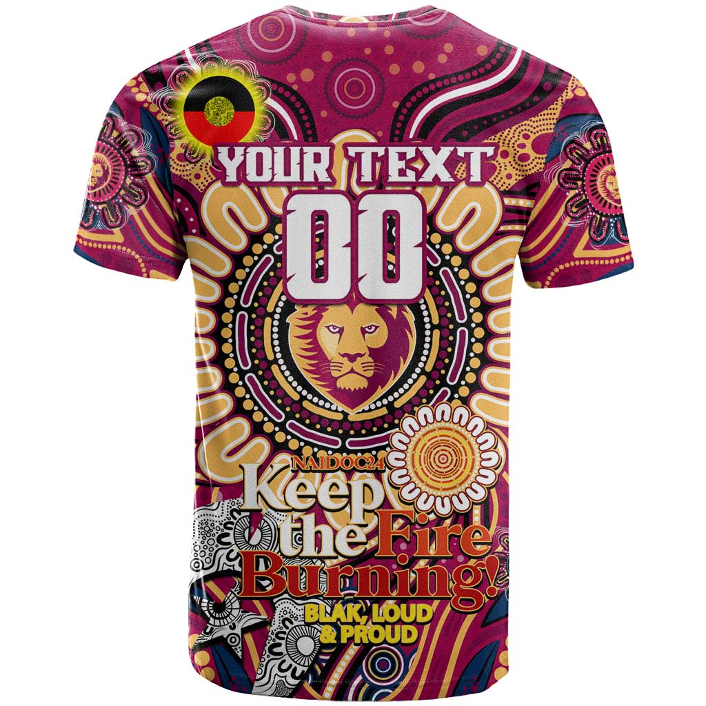 Custom Brisbane Lions NAIDOC Week 2024 T Shirt Mascot Football