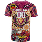 Custom Brisbane Lions NAIDOC Week 2024 T Shirt Mascot Football