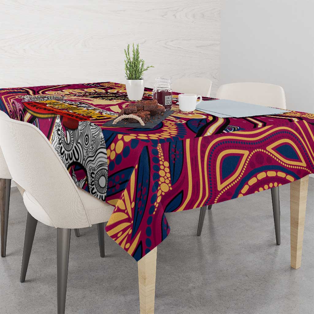 Brisbane Lions NAIDOC Week 2024 Tablecloth Mascot Football