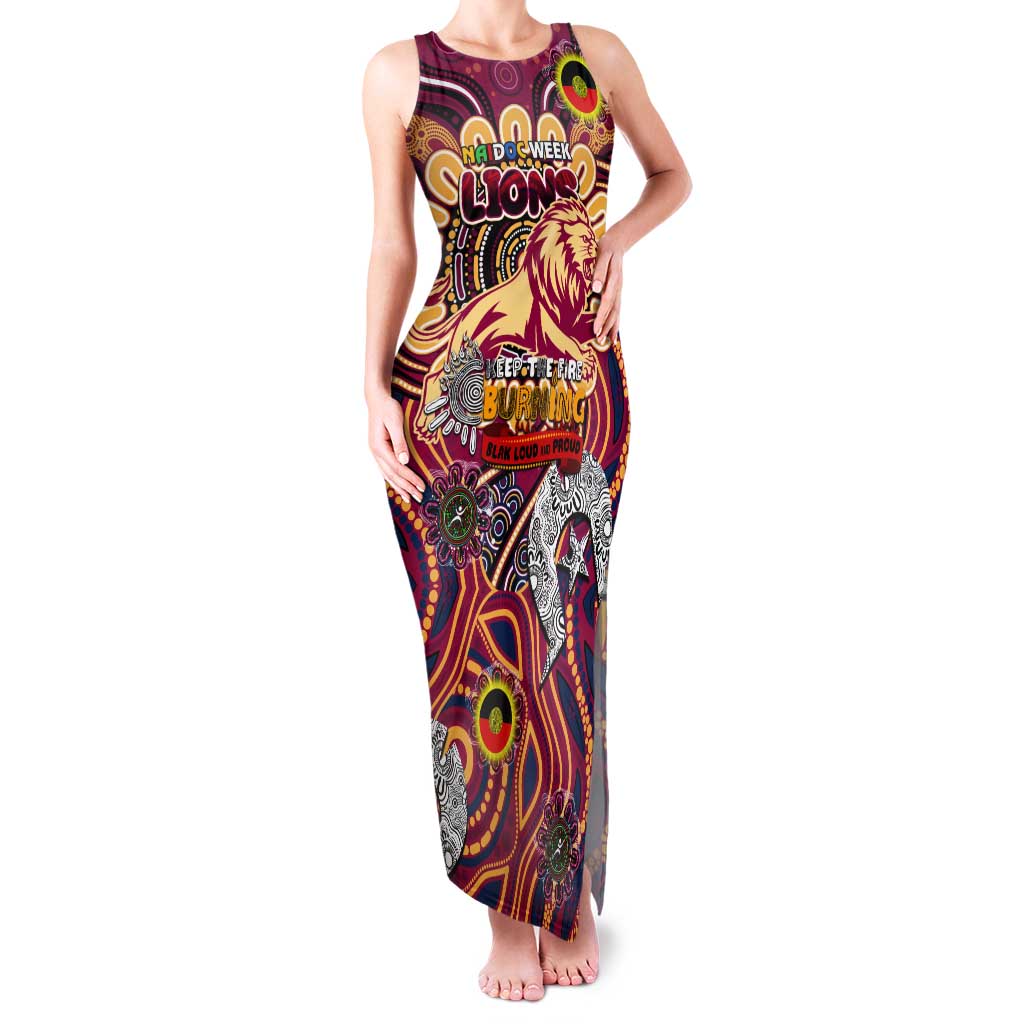 Custom Brisbane Lions NAIDOC Week 2024 Tank Maxi Dress Mascot Football