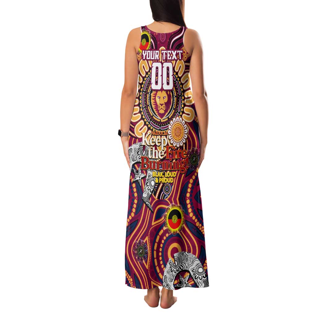 Custom Brisbane Lions NAIDOC Week 2024 Tank Maxi Dress Mascot Football