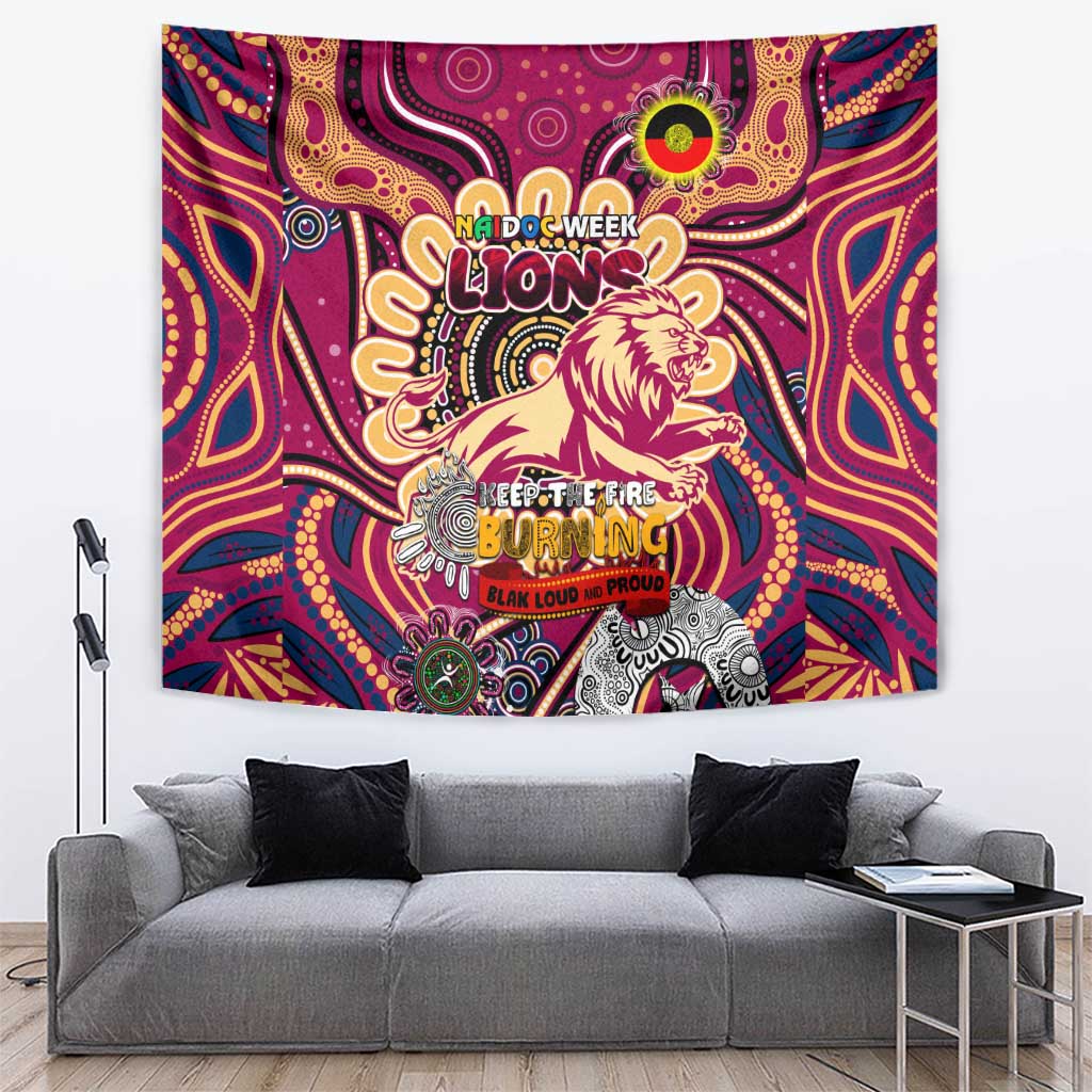 Brisbane Lions NAIDOC Week 2024 Tapestry Mascot Football