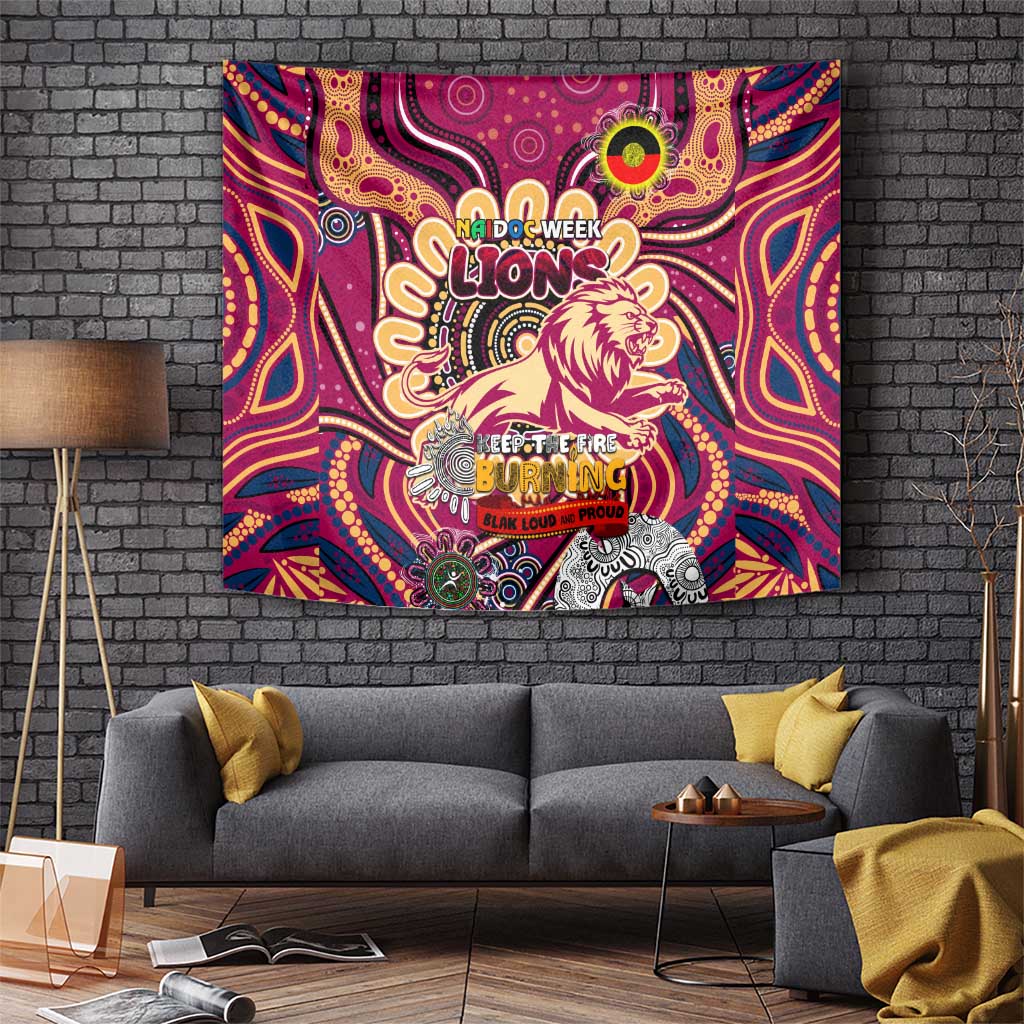 Brisbane Lions NAIDOC Week 2024 Tapestry Mascot Football