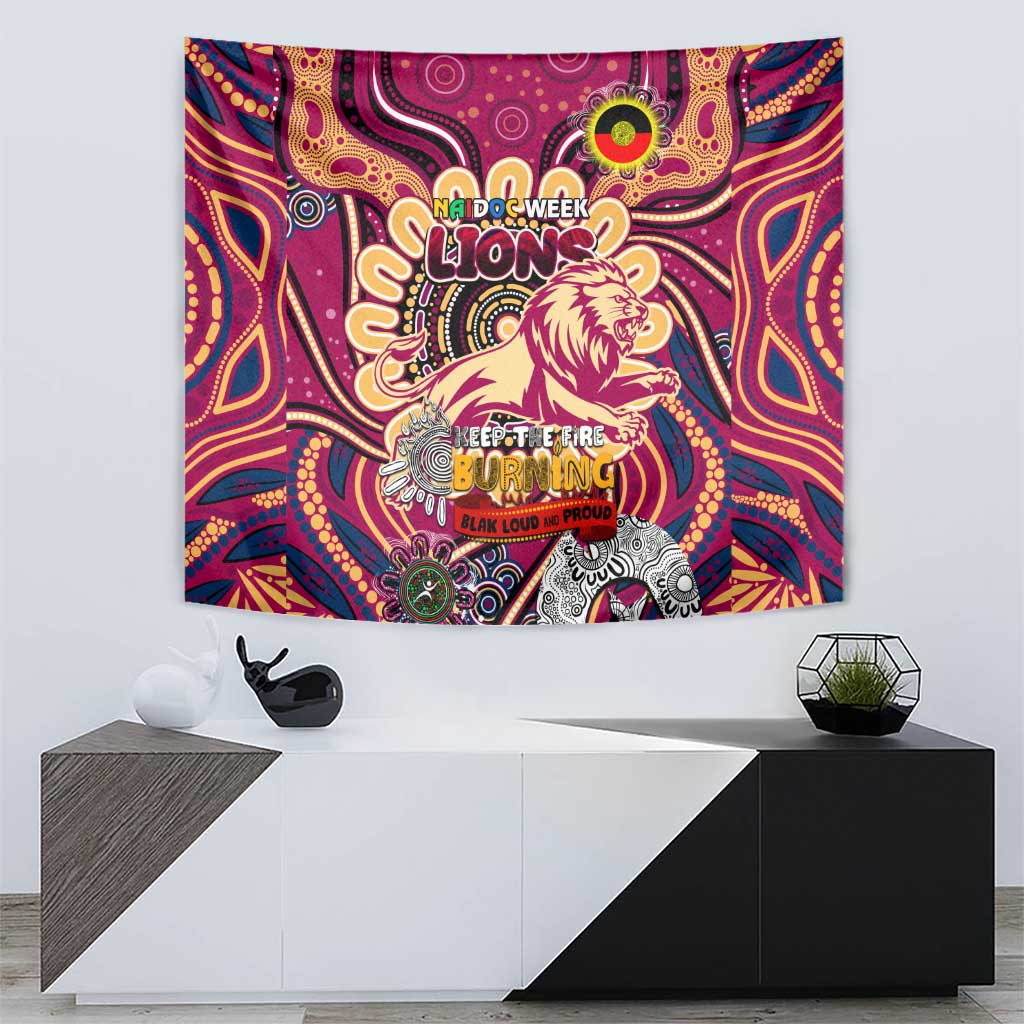 Brisbane Lions NAIDOC Week 2024 Tapestry Mascot Football