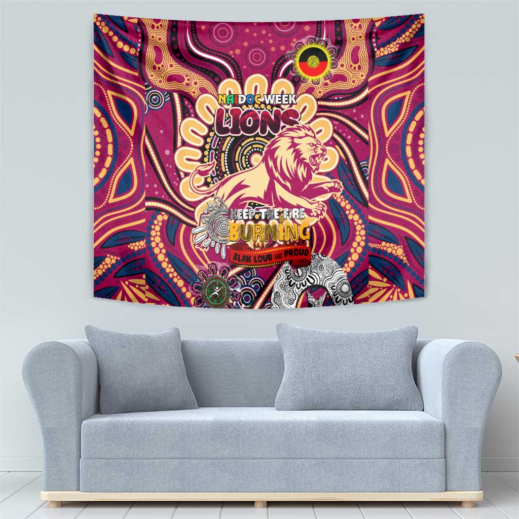 Brisbane Lions NAIDOC Week 2024 Tapestry Mascot Football