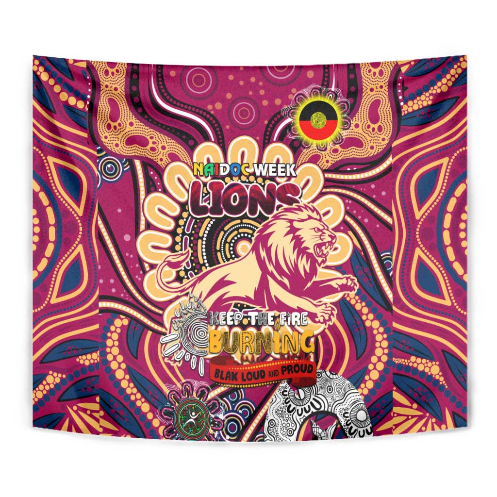 Brisbane Lions NAIDOC Week 2024 Tapestry Mascot Football