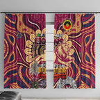 Brisbane Lions NAIDOC Week 2024 Window Curtain Mascot Football