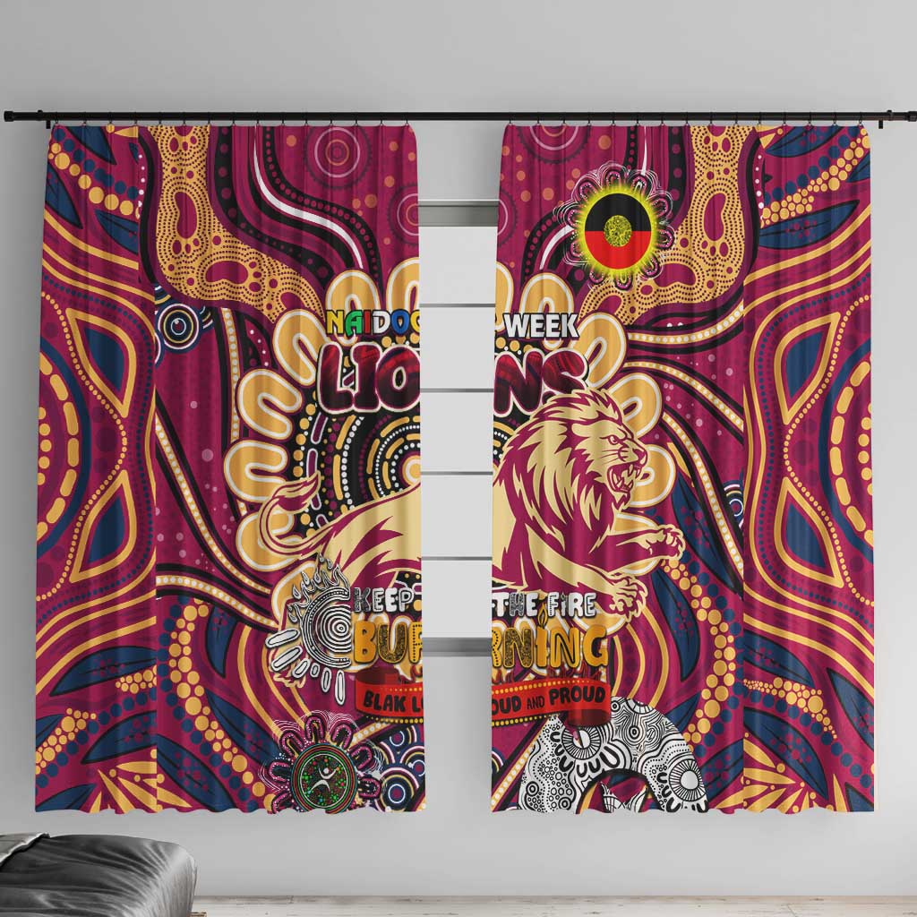 Brisbane Lions NAIDOC Week 2024 Window Curtain Mascot Football